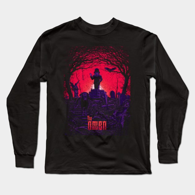 The Devil's Prodigy The Omen T-Shirt - Embrace the Sinister Power Long Sleeve T-Shirt by Iron Astronaut